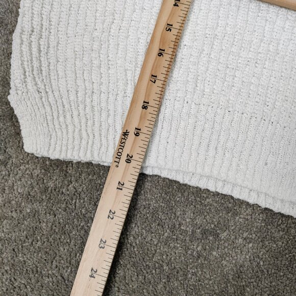 Gentle Fawn Women's Cropped Sweater Size L White Cotton Knit Oversized Stylish - Picture 10 of 10